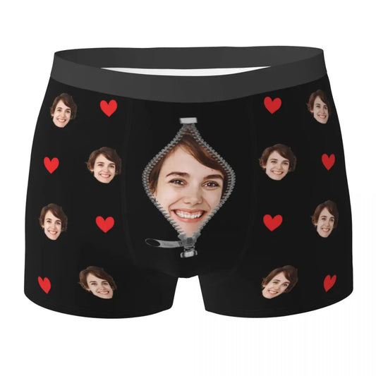Boxer Briefs Shorts Panties Custom Love Heart Girlfriend Face Boxer Brief Valentine's Day Gifts For Him Man Underwear eprolo