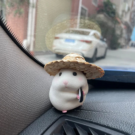 Car Decoration Hamster Car Accessories New Console Cute Doll Car Interior Pendant   Decoration  Cool  Decoration Accesories eprolo