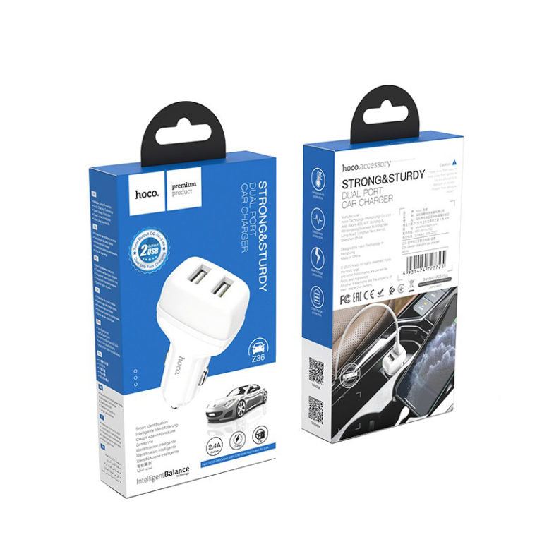 HOCO Z36 Leader Dual Port Car Charger FONEZWORLD ARKLOW